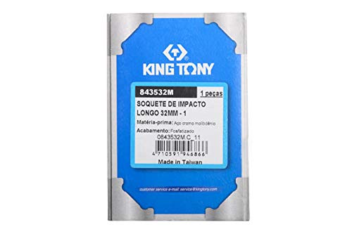 KING TONY 843532M Impact Deep Socket, 32 mm, 1-inch - Image 2