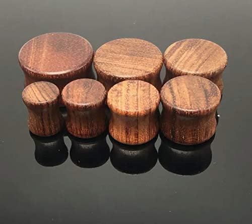 Crdifu 2 works Wood Ear Plugs Gauges Double Flare Ear Strecher Tunnel Expanders Set Piercing Jewellery(6-20mm) - Image 4