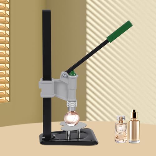 Perfume Bottle Capper Machine, Manual Short Base Desktop Bottle Sealer Perfume Bottle Capper Perfume Making Kit for 0.512in/0.519in Plastic Buckles of the Electrolytic2