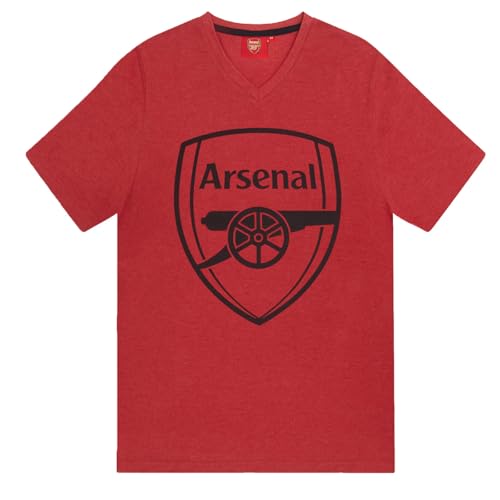 Arsenal FC Official Soccer Gift Mens Loungewear Short Pajamas Red Marl Medium3
