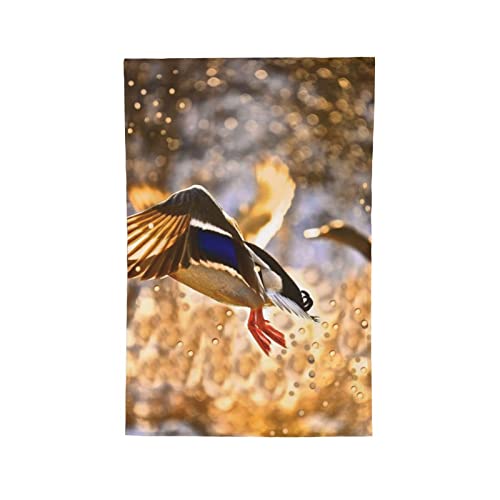 Drapeau de jardin colvert imprimé déco extérieur double face 12,5 x 18