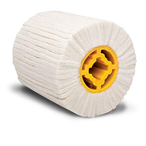 Eastwood Contour SCT 4 in. Buffing Drum Flameer Wool Felt Wire Drawing Wheel Mirror Polishing Brush for Rust Dust Removal