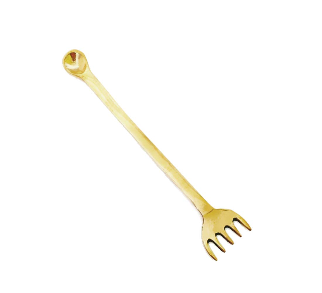 Nklaus 13,5Cm Long Incense Fork Brass Handmade For Incense Incense Herbs Incense Fork For Incense Burner 4043