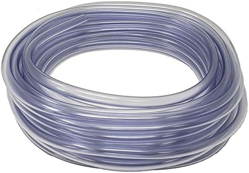 Food Grade Crystal Clear Vinyl Tubing, 1/2-Inch ID x 5/8-Inch OD, (50 Ft)