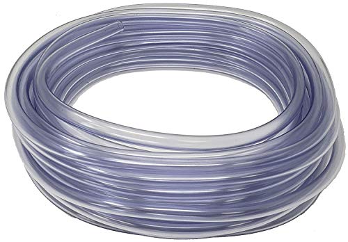 Food Grade Crystal Clear Vinyl Tubing, 1/2-Inch ID x 5/8-Inch OD, (50 Ft)