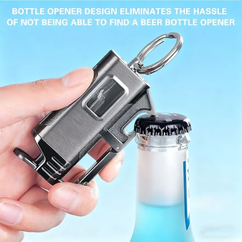 Encendedor Llavero a prueba de viento con abrebotellas miniatura 5