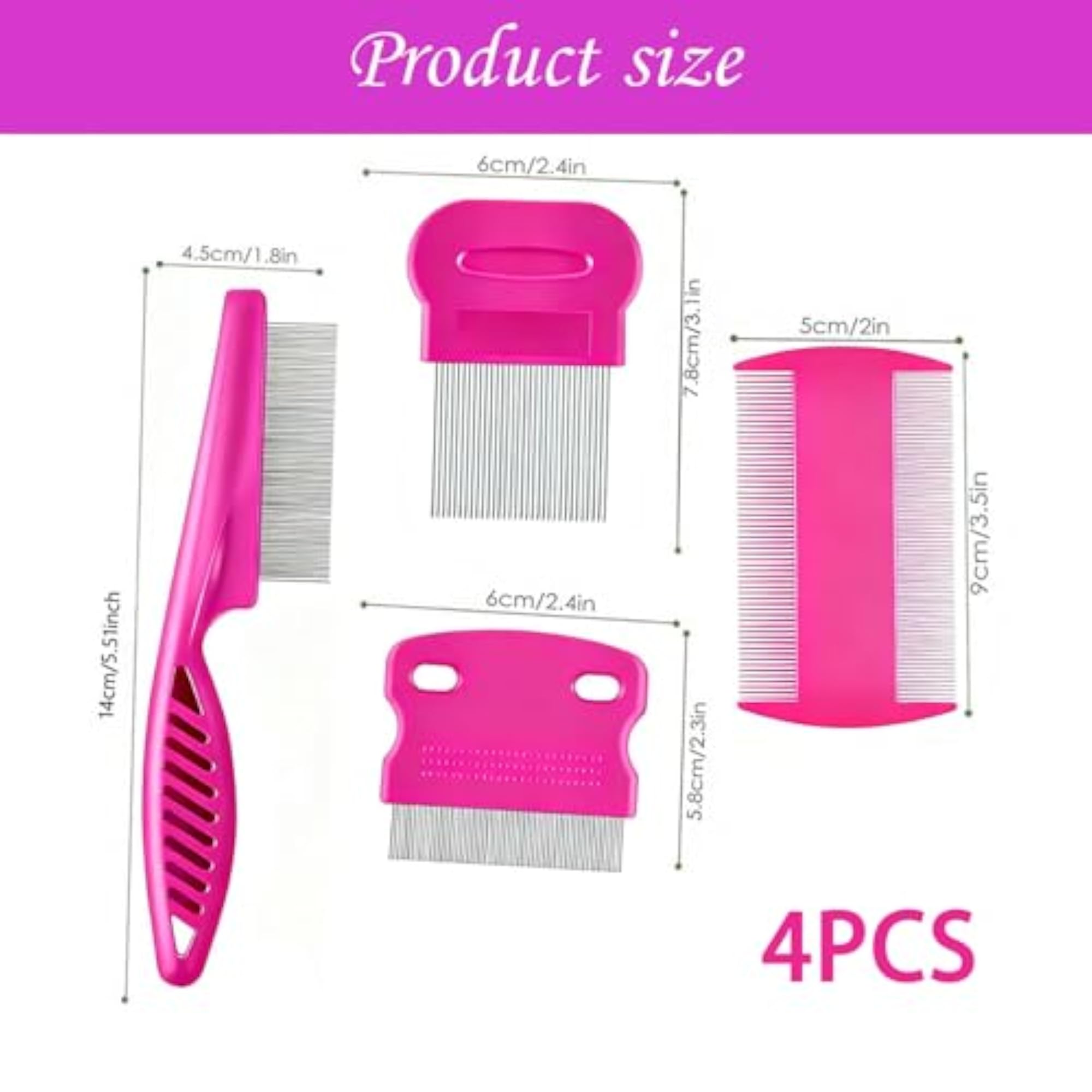 Flea Lice Comb Set for Dogs and Cats