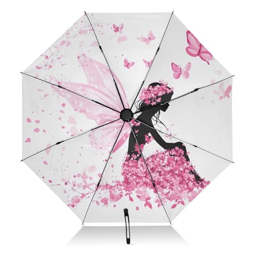 Paraguas de viaje resistente al viento y roturas con diseño duradero automático para mujer