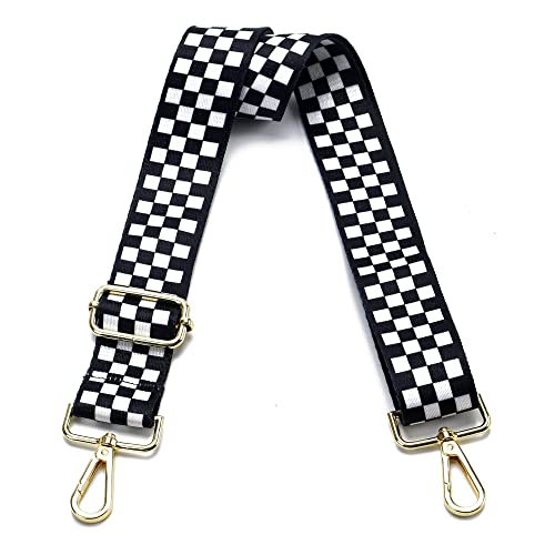 Image of Purse Strap Gold Hardware Replacement Crossbody Bag Strap, Wide Adjustable Shoulder Strap