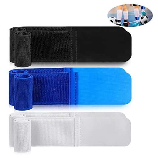 6 Pieces Soccer Shin Guard Strap Anti Slip Soccer Ankle Straps Football Sock Bands Legging Shin Fixed Straps Adjustable Sports Guard Stay for Children Youth Kicking Ball Running Cycling