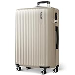 LUGG 32inch Vacay Suitcase ABS Luggage with TSA Indent Lock, Aluminium Trolley Handle, 360° Spinner Wheels, Water-Resistant & Durable Material - Airline Compatible (86 x 31 x 58cm)