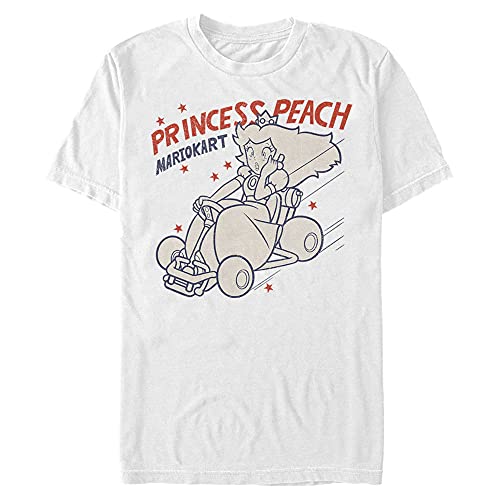 Nintendo Mario Kart Princess Peach Racing Portrait Young Men T-Shirt