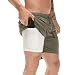 Produktbild BURFLY Herren Sommer Volltonfarbe Gurt Lässige Shorts Herren Laufen Dünne Normallack Shorts