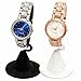 N'ice Packaging 2-Pack White Leatherette Wrist Watch Bracelet Jewelry Showcase Display Stretchie Bangle Bracelet Display Stand