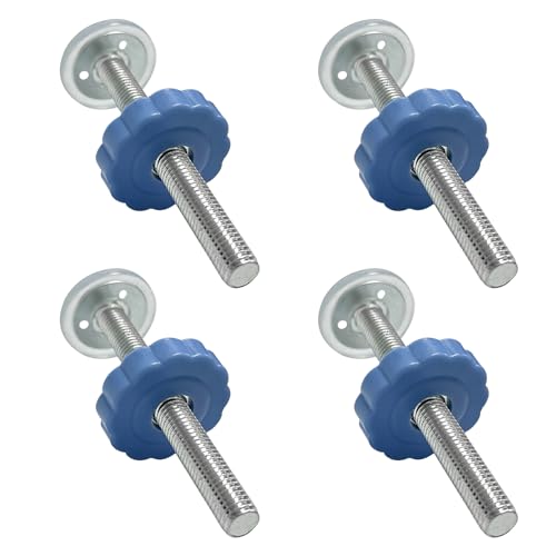 4 Tornillos De Seguridad Para Puerta De Seguridad, Accesorios Para Puerta De Perro Para Mascotas, Juego De Tornillos Para Puerta De Escalera, Tope Para Perros, Protector De Pared Azul