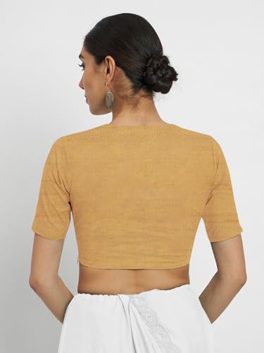 Image of Thevasa Women's Dupion Raw Silk Divine Depth Blouse