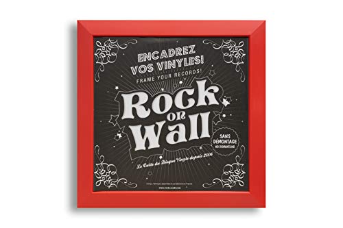 Cadre pour disque vinyle rouge finition premium satinée