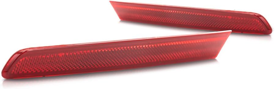 For 2011-2015 Ford Explorer Pair Driver and Passenger Side Rear Bumper Reflector DOT Certified FO1184100 FO1185100 - Replaces BB5Z 15A448 B BB5Z 15A449 C