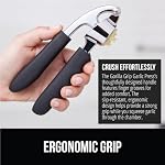 GORILLA GRIP Garlic Peeler and Press Set, Heavy Duty Mincer, Black - Image 3