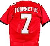 Leonard Fournette Autographed Red Pro Style Jersey- JSA W Auth 7