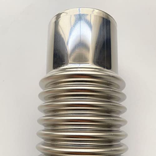 AMLESO Curva de duto de chaminé de fogão de cotovelo de 90°, combustão corrugada de aço inoxidável p