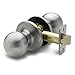 Copper Creek BK2020SS Ball Passage Door Knob, Satin Stainless