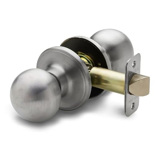 Copper Creek BK2020SS Ball Door Knob, Passage Function, 1 Pack, in Satin Stainless