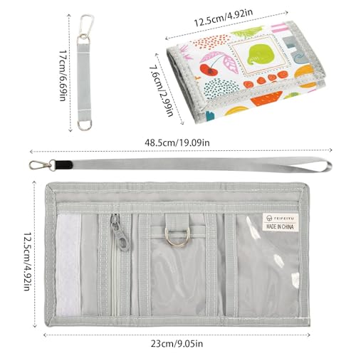 Leaves Veins Green Kids Wallet for Boys Girls Trifold Outdoor Sport Wallets for Teen Children Youth Wallet with Zippered Coin Pockets Card Holders Novelty Wallets with Magic Sticker3