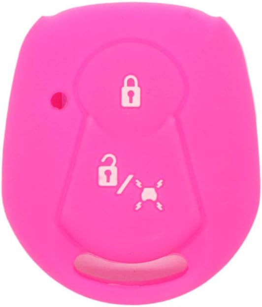 SEGADEN Silicone Cover Protector Case Holder Skin Jacket Compatible with SSANGYONG Actyon Kyron Rexton 2 Button Remote Key Fob CV4632 Pink CV4632RS