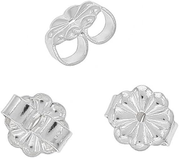 6pcs Sterling Silver Daisy Butterfly Backs Clutches 6mm Repacement for Stud Earring