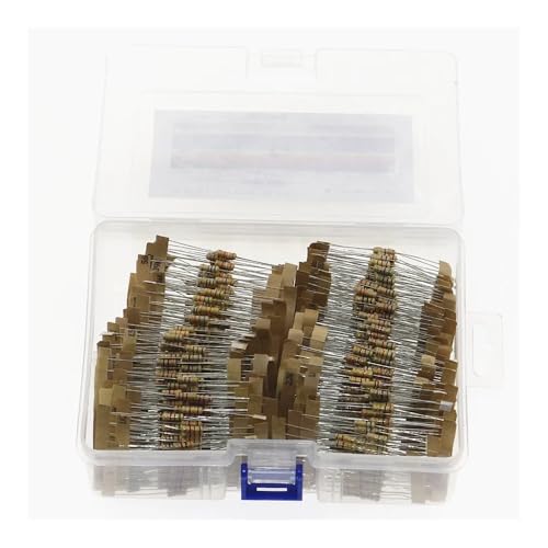 Résistances à couche de carbone 1000 unités 100 valeurs de 1 ohm à 10M ohm haute précision