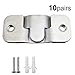 Produktbild MZMing 10 Paar [20 Stück] Unterputz Verdeckte Halterung Ineinandergreifende Schnalle Kopfteil Möbelverbinder Haken Edelstahl Wandhalterung Eisenwaren Aufhängen von Bildern Spiegeln Rahmen usw.