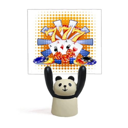 Panda stand décoration de table et pince mémo poker casino