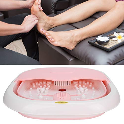 Banheira de spa para pés, massageador de pés à prova d'água de 400 W para massagem(Inglês: rosa)