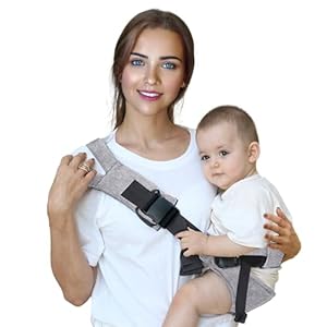 Easy to Wear Baby Sling Carrier – Compact Toddler Carrier with Adjustable Strap, Soft Padding, Non-Slip Hip Seat for Infants and Toddlers (7-44 LBS, 6-48 Months)