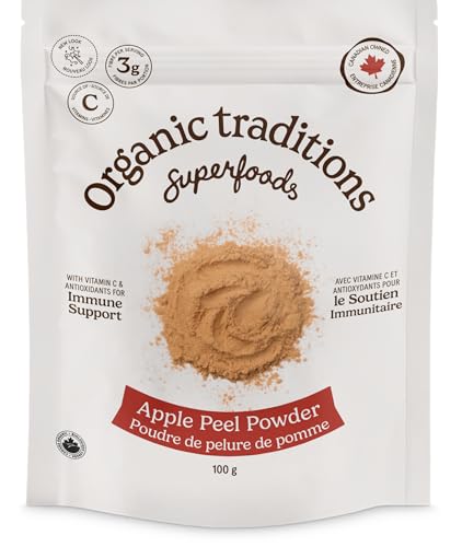 Organic Traditions Organic Apple Peel Powder, Apple Fiber Powder with