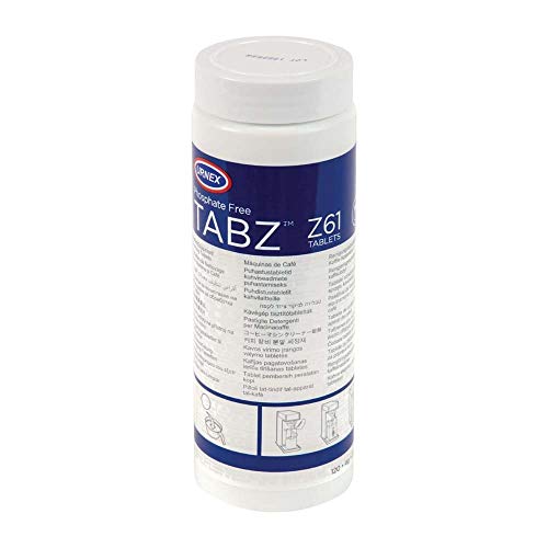Urnex DE260 Tabz - Juego de 12 tabletas limpiadoras de equipo de café, 4 g, 203 mm x 70 mm x 70 mm, 120 tabletas Cover