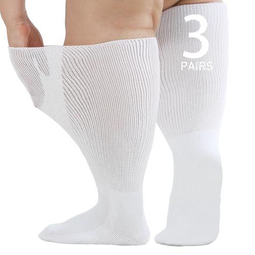 Image of Wide Diabetic Socks for Men Women, Loose Fit for Swollen Feet