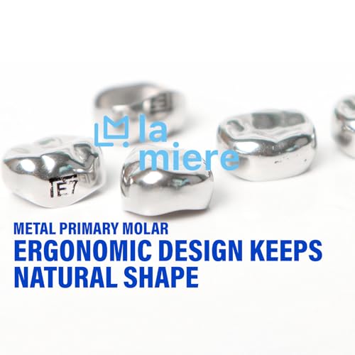 Image of LA MIERE 5Pcs Dental Kids Crown Primary Molar Pedo Crowns Stainless Steel 48 Sizes DUR7 (9.7X8.2mm)