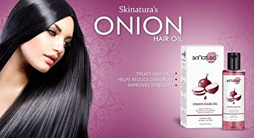 Image of Skinatura Onion Hair Oil For Men & Women | Treats Hair Fall | Long Strong Lustrous & Healthy Hairs (110Ml) (Pack of 5)