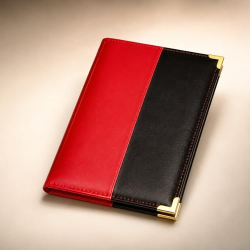 Image of Luxury PU Leather Bill Folder - Restaurant Bill Book Holder & Check Presenter | Professional Billing Menu Folder for Hotels, Cafes, Bars & Retail counters