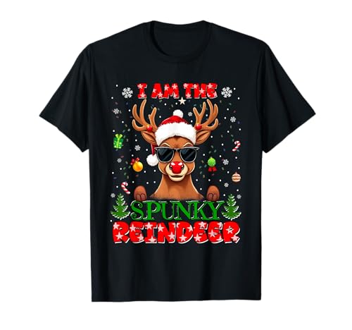 I'm The Spunky Reindeer Christmas Outfit Funny Xmas T-Shirt