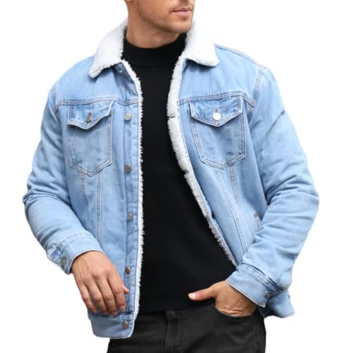 TENGINE Men's Sherpa Lined Trucker Jacket