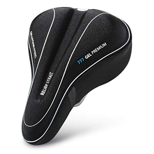 USHAKE Bike Gel Seat Cushion Cover, Bicycle Saddle Seat Cover for Mountain Bike