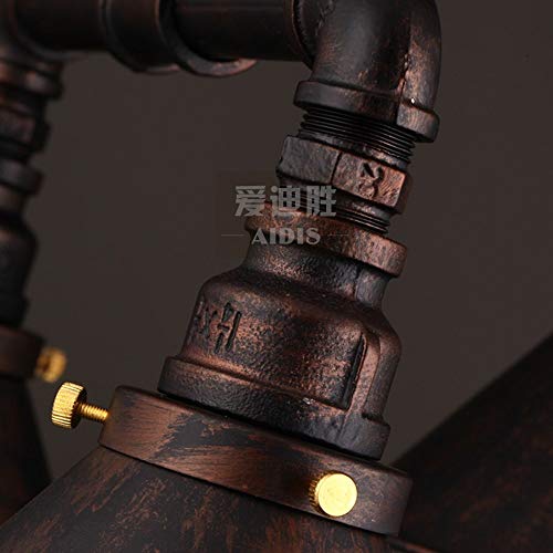 Retro Creative 5-Lights Iron Water Pipe Chandelier Vintage Industry Metal Steampunk Antique E27 Adjustable Ceiling Pendant Light Restaurant Kitchen Bar Loft Decoration Pend Retro lamp steampunk buy now online