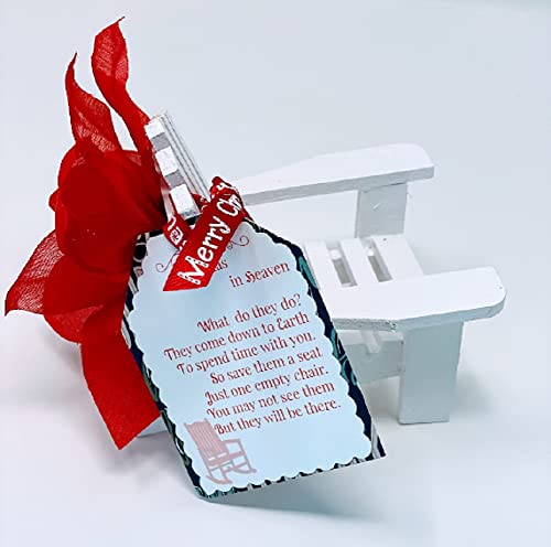 Christmas In Heaven Poem In Empty Chair Tree Ornament Decoration Gift For Remembrance And Sympathy In White #TOP3