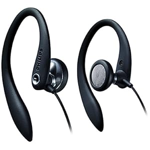 PHILIPS SHS3200BK/37 Flexible Earhook Headphones, Black