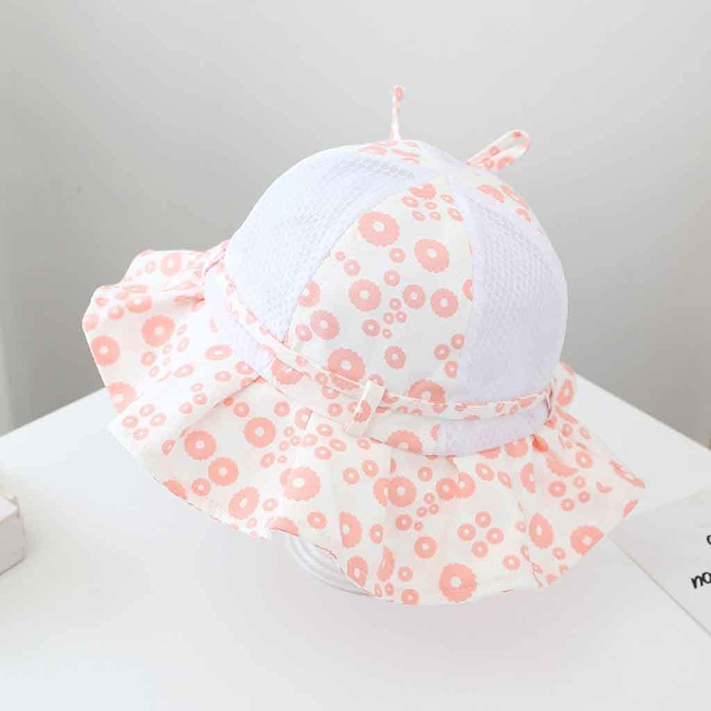 EDDGE Cappello da Bambino Adorabile Cappello da Neonato da Neonato Cappello a Rete Traspirante Cappello Estivo da Spiaggia Cappello da Sole (Color : C, Size : (46-50cm))