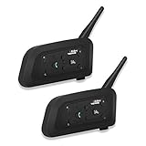 Advanced Noise Control: Dieses V6 Interphone reduziert Hintergrundgeräusche für eingehende und ausgehende Audiosignale. Bluetooth-Konnektivität kann Musik hören und teilen, telefonieren mit Kurzwahl, bis zu 120 km / h Geschwindigkeit.