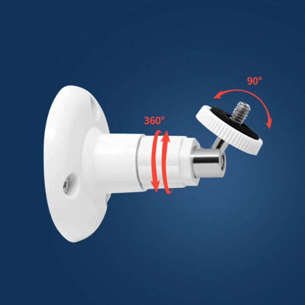 Set 3 Supporti Per Telecamere Di Sorveglianza A Parete, In Plastica ABS, Regolabili A 180°, Bianchi, Impermeabili Per Interni Ed Esterni